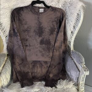 Paul Smith Men's Dark Tie-Dye Long Sleeve Tee